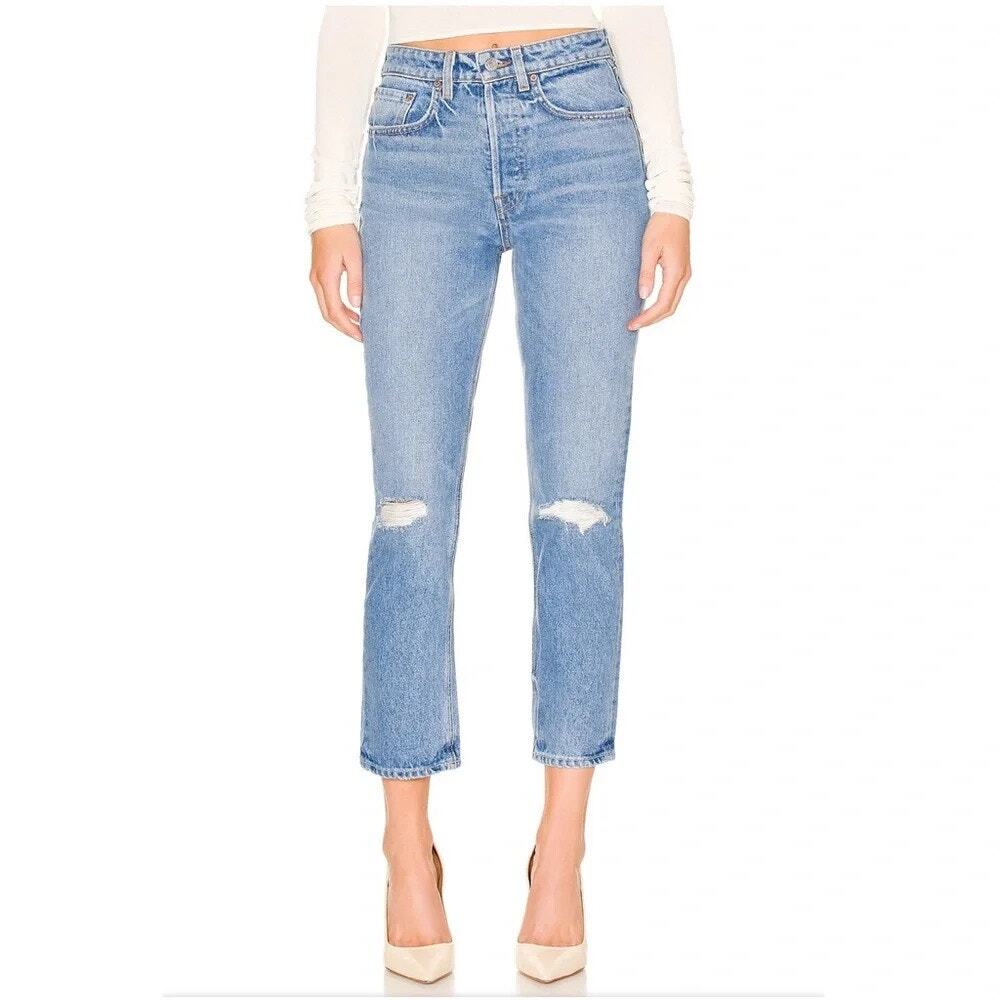 GRLFRND The Karolina High Rise Straight Crop Jeans Ellis Island Size 26